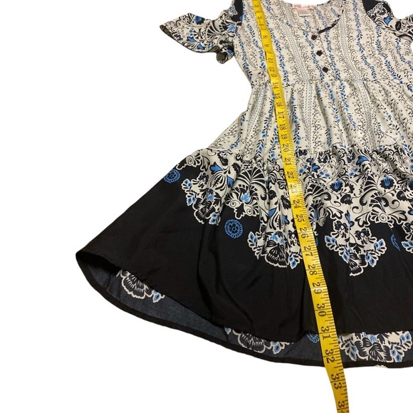 🌟SALE🌟Band of Gypsies Cold Shoulder Fit and Flare Boho Print Dress Size XS - Picture 12 of 16